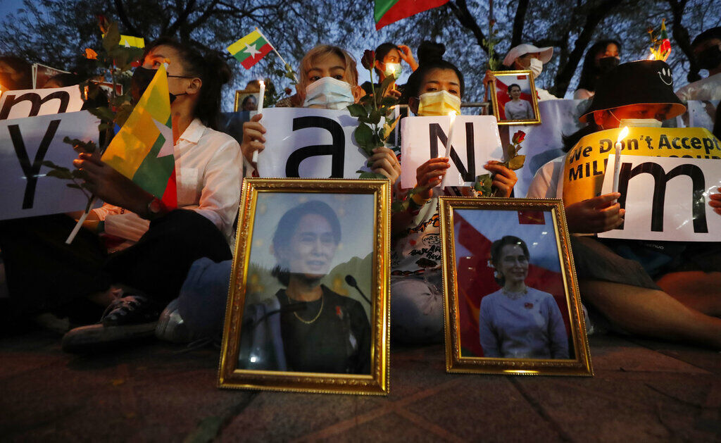 APTOPIX Thailand Myanmar Protest